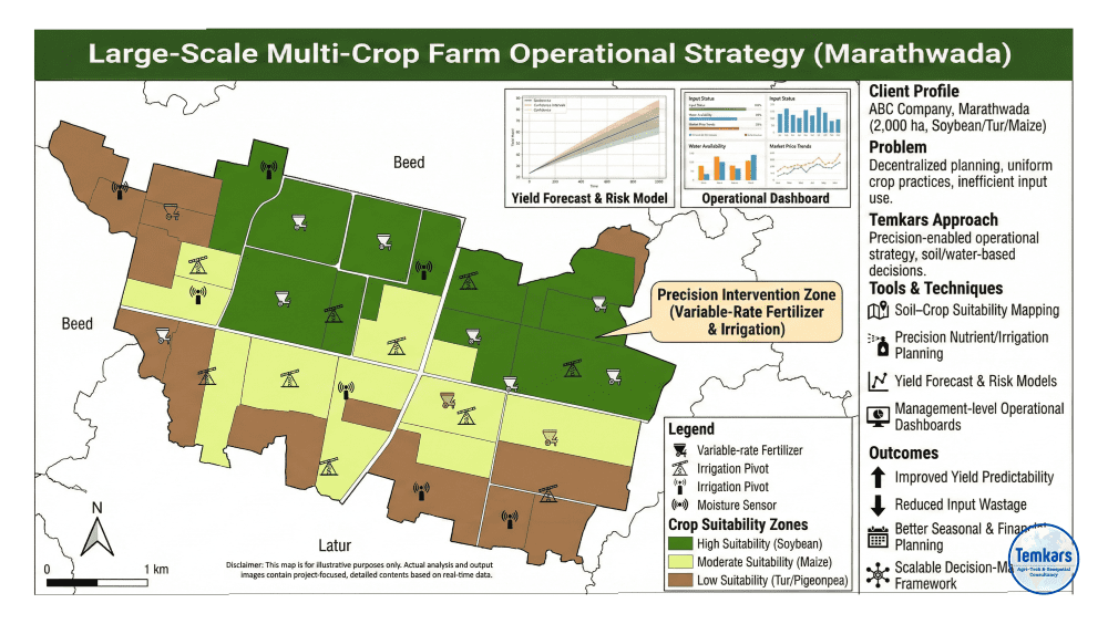 agriculture & operational strategy consulting for large scale multi crop farm operational strategy (marathwada)