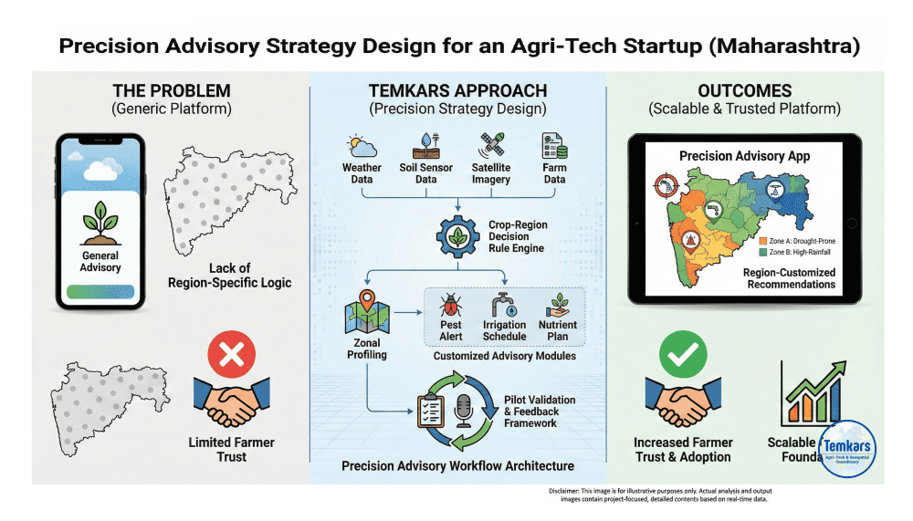 agriculture & operational strategy consulting for precision advisory strategy design for an agri tech startup