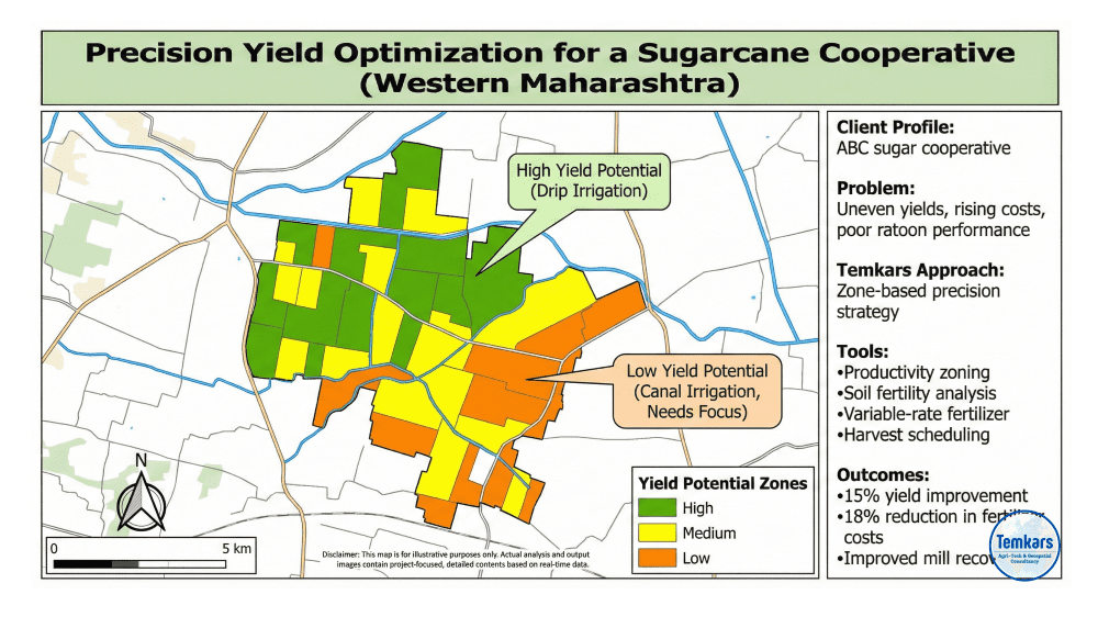 agriculture & operational strategy consulting for precision yield optimization for a sugarcane cooperative (western maharashtra)