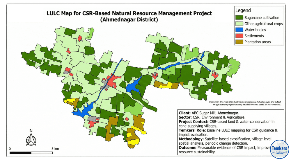 lulc mapping for csr based natural resource management project (ahmednagar district)