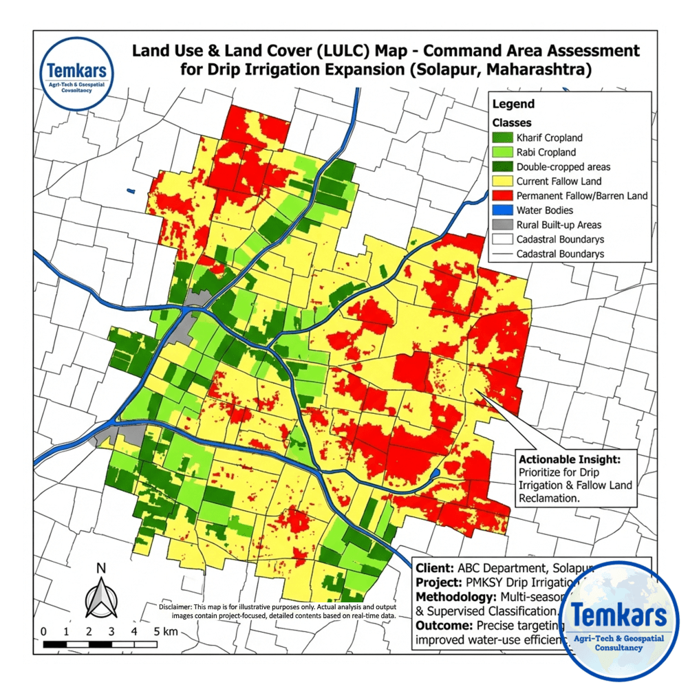 lulc mapping for command area assessment for drip irrigation expansion (solapur, maharashtra)