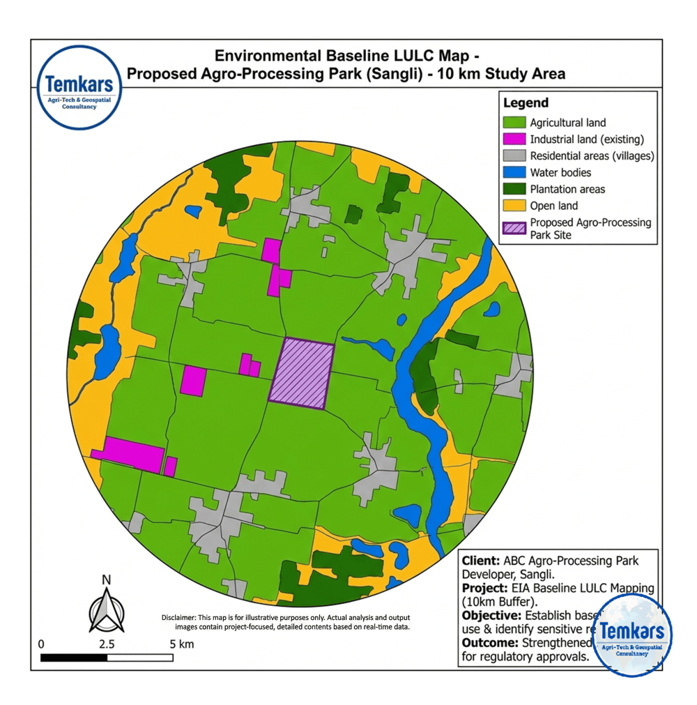lulc mapping for environmental baseline lulc mapping for agro processing park (sangli)