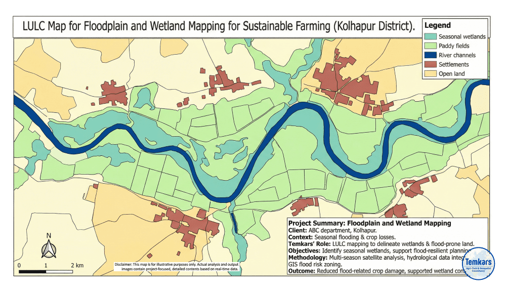 lulc mapping for floodplain and wetland mapping for sustainable farming (kolhapur district)