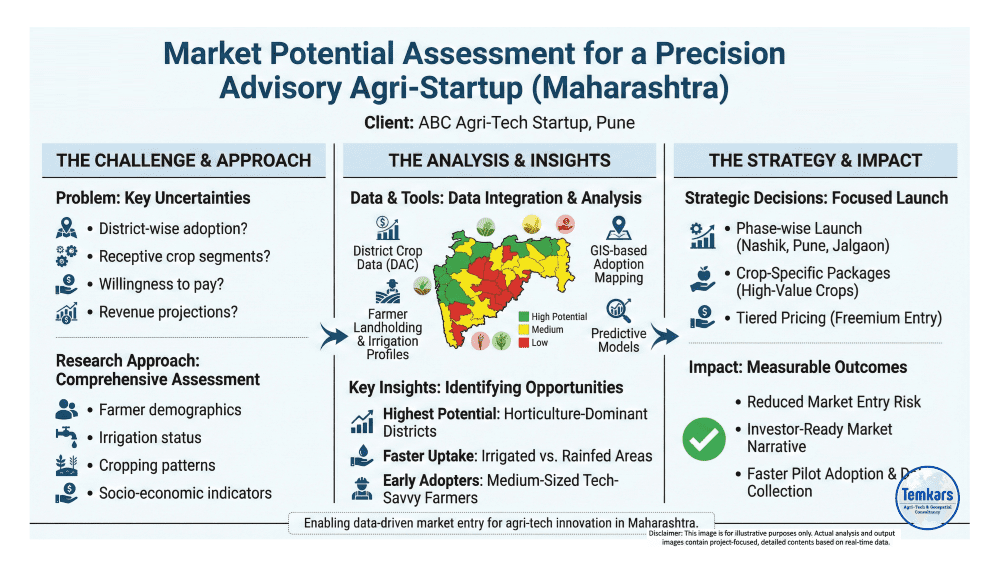 market research & data driven decision support service for market potential assessment for a precision advisory agri startup (maharashtra)